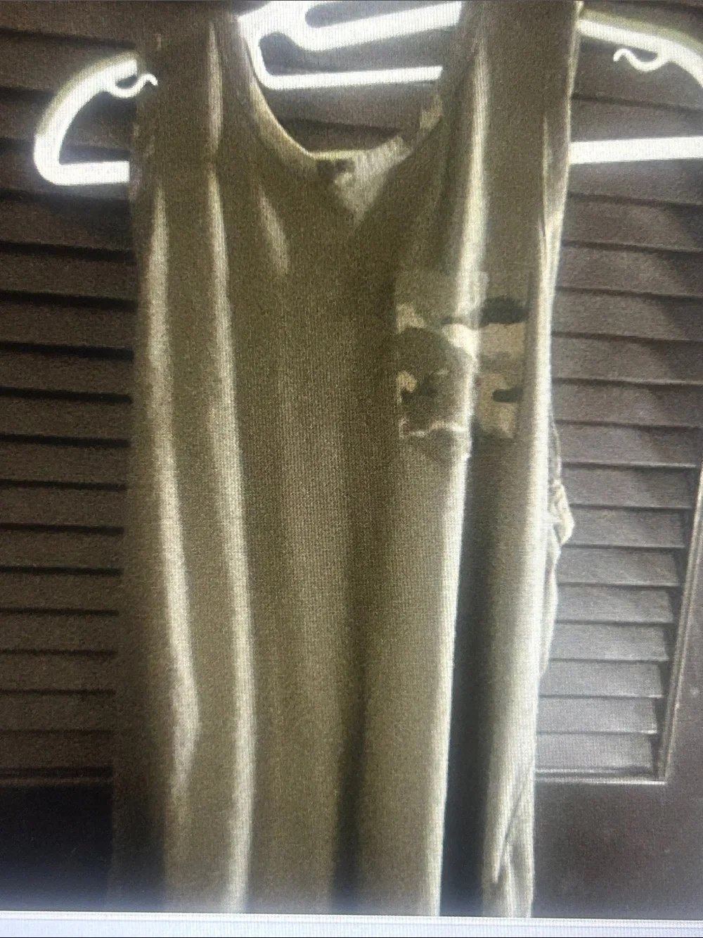 Old Navy Olive Green Girls Tank Top with Subtle Pocket Detail